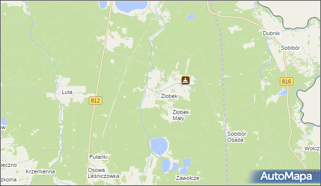mapa Żłobek gmina Włodawa, Żłobek gmina Włodawa na mapie Targeo