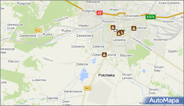 mapa Żółtańce-Kolonia, Żółtańce-Kolonia na mapie Targeo