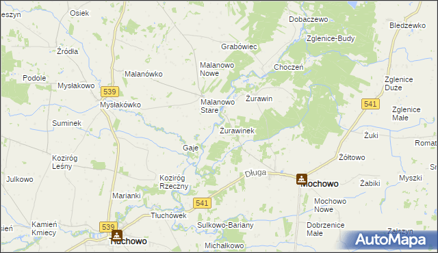 mapa Żurawinek, Żurawinek na mapie Targeo