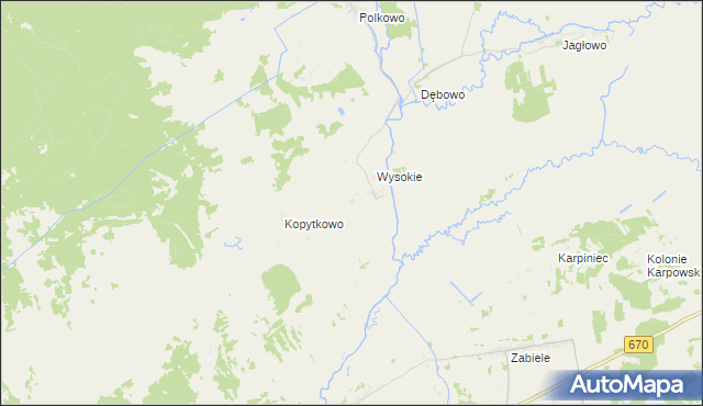 mapa Jasionowo Dębowskie, Jasionowo Dębowskie na mapie Targeo