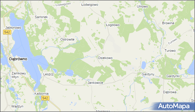 mapa Osiekowo, Osiekowo na mapie Targeo