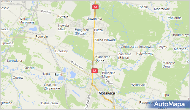 mapa Piaseczna Górka, Piaseczna Górka na mapie Targeo