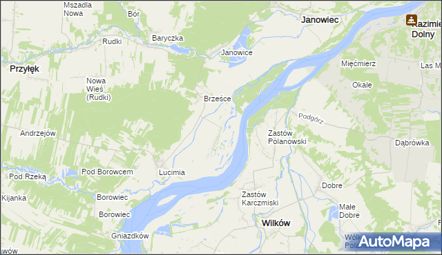 mapa Brześce-Kolonia, Brześce-Kolonia na mapie Targeo