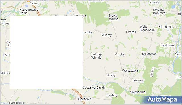 mapa Falbogi Wielkie, Falbogi Wielkie na mapie Targeo