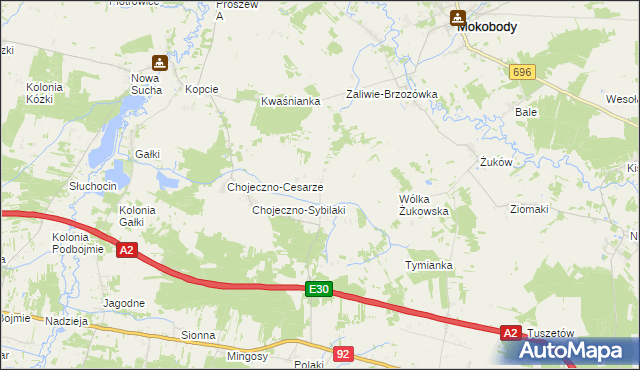 mapa Aleksandrówka gmina Grębków, Aleksandrówka gmina Grębków na mapie Targeo