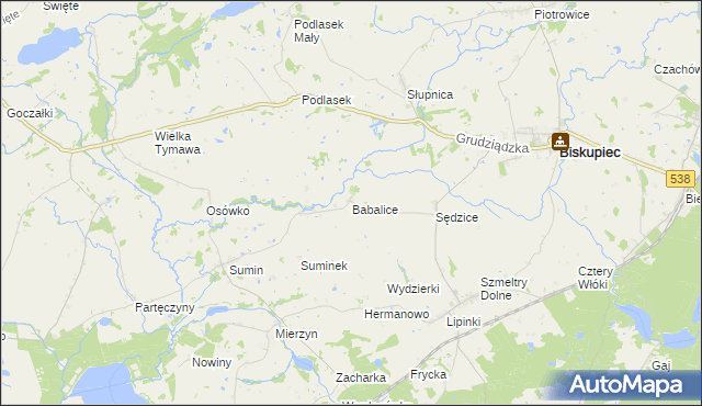 mapa Babalice, Babalice na mapie Targeo