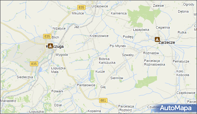 mapa Bóbrka Kańczucka, Bóbrka Kańczucka na mapie Targeo