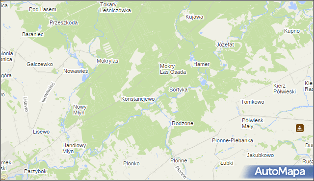 mapa Bobrowisko gmina Golub-Dobrzyń, Bobrowisko gmina Golub-Dobrzyń na mapie Targeo