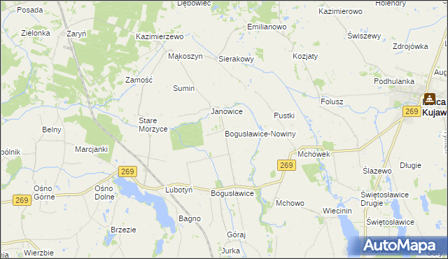 mapa Bogusławice-Nowiny, Bogusławice-Nowiny na mapie Targeo