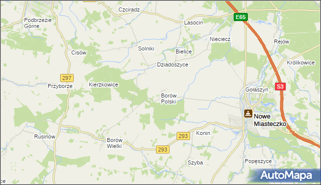 mapa Borów Polski, Borów Polski na mapie Targeo