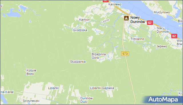 mapa Brzezinna Góra, Brzezinna Góra na mapie Targeo