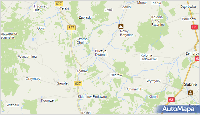 mapa Buczyn Szlachecki, Buczyn Szlachecki na mapie Targeo