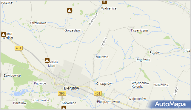 mapa Bukowie gmina Wilków, Bukowie gmina Wilków na mapie Targeo