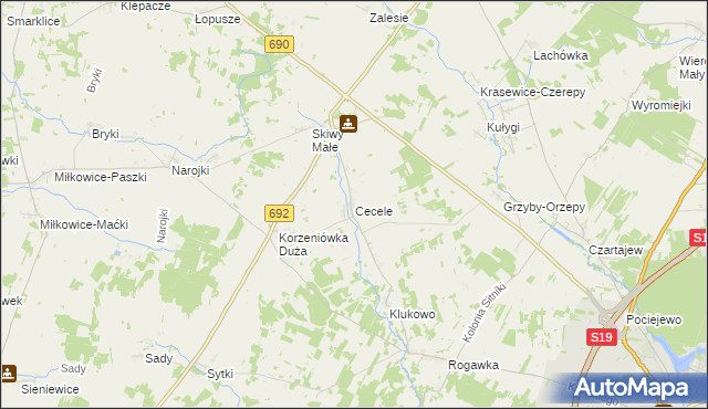 mapa Cecele, Cecele na mapie Targeo