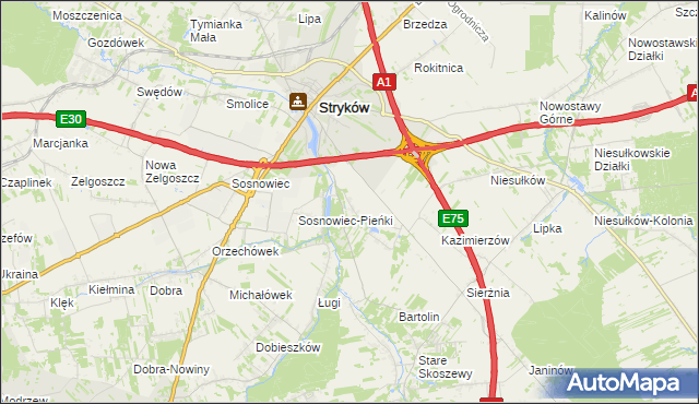 mapa Cesarka, Cesarka na mapie Targeo