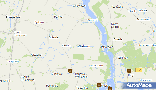 mapa Chełkowo, Chełkowo na mapie Targeo