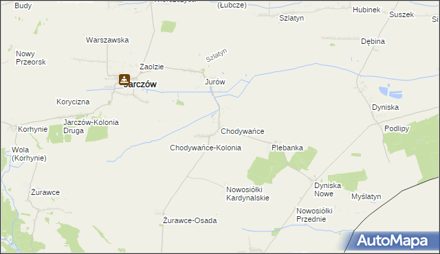mapa Chodywańce, Chodywańce na mapie Targeo