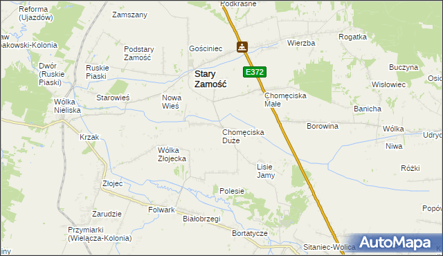 mapa Chomęciska Duże, Chomęciska Duże na mapie Targeo