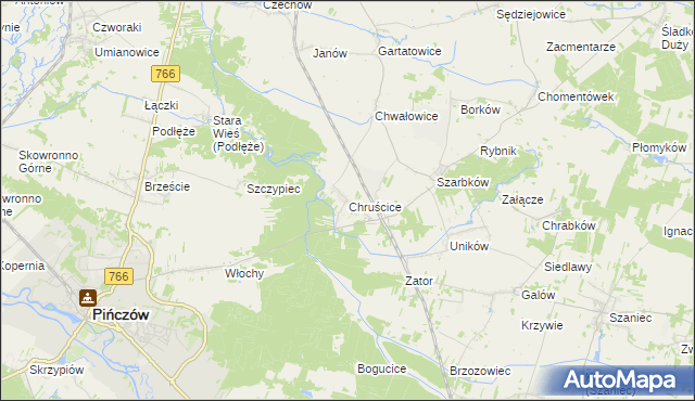 mapa Chruścice, Chruścice na mapie Targeo