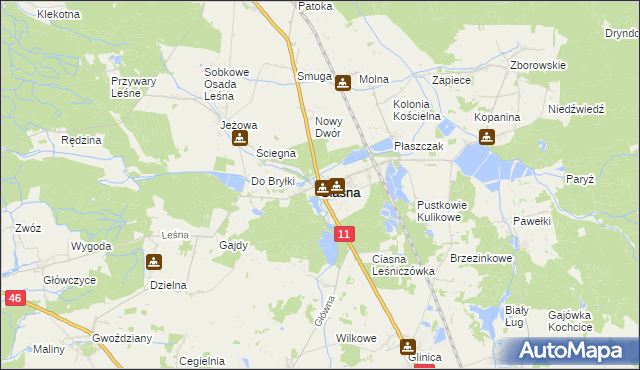 mapa Ciasna, Ciasna na mapie Targeo