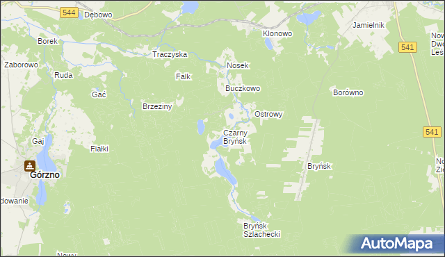 mapa Czarny Bryńsk, Czarny Bryńsk na mapie Targeo