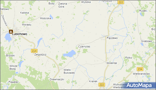 mapa Czarnylas gmina Skórcz, Czarnylas gmina Skórcz na mapie Targeo