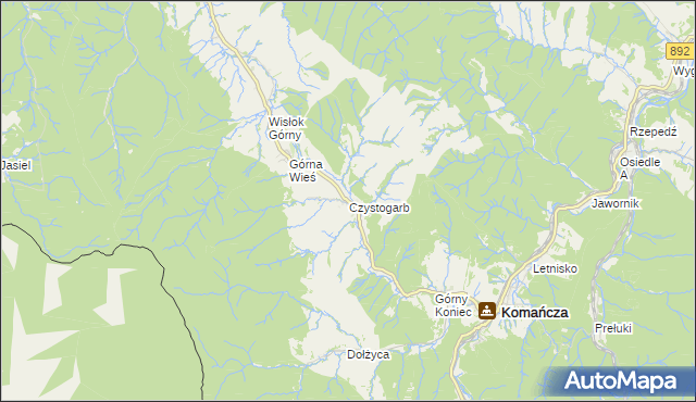 mapa Czystogarb, Czystogarb na mapie Targeo