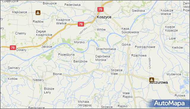 mapa Dąbrówka Morska, Dąbrówka Morska na mapie Targeo