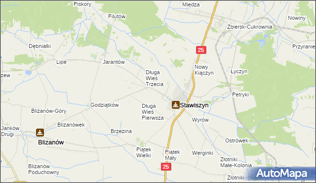 mapa Długa Wieś Druga, Długa Wieś Druga na mapie Targeo