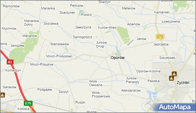 mapa Dobrzewy, Dobrzewy na mapie Targeo