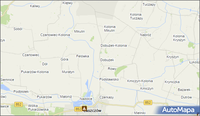 mapa Dobużek, Dobużek na mapie Targeo