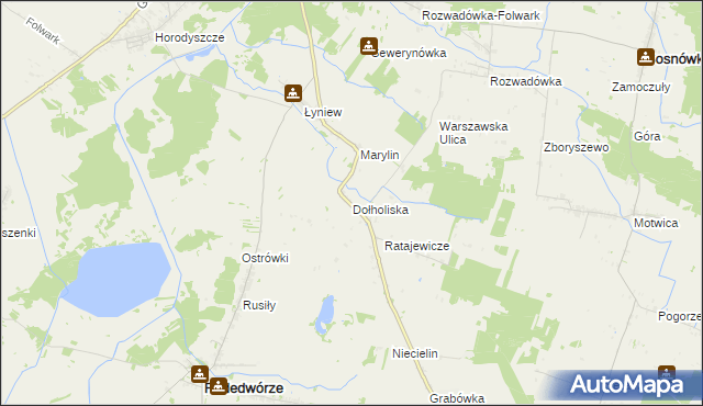 mapa Dołholiska, Dołholiska na mapie Targeo