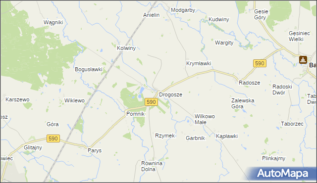 mapa Drogosze, Drogosze na mapie Targeo