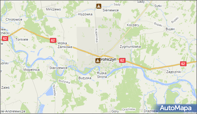 mapa Drohiczyn, Drohiczyn na mapie Targeo