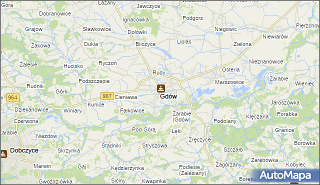 mapa Gdów, Gdów na mapie Targeo