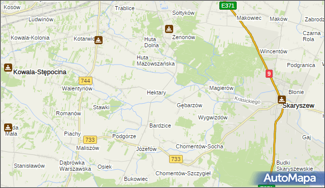 mapa Gębarzów Osada, Gębarzów Osada na mapie Targeo