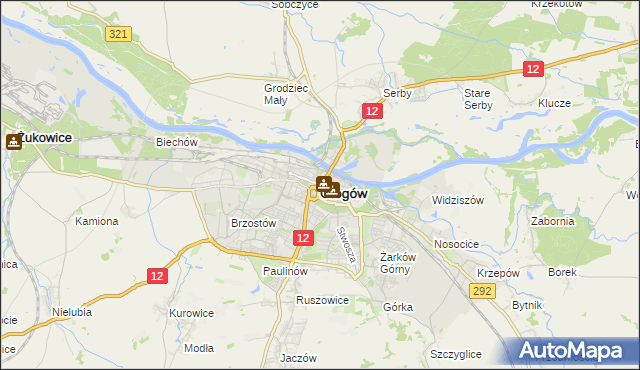mapa Głogów, Głogów na mapie Targeo
