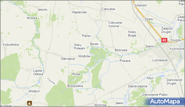 mapa Goniszów, Goniszów na mapie Targeo