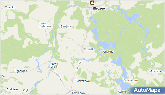 mapa Goruńsko, Goruńsko na mapie Targeo