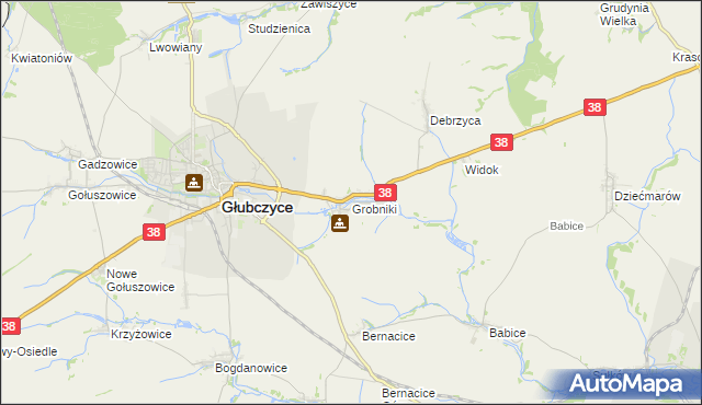 mapa Grobniki, Grobniki na mapie Targeo