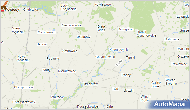 mapa Grzymkowice, Grzymkowice na mapie Targeo