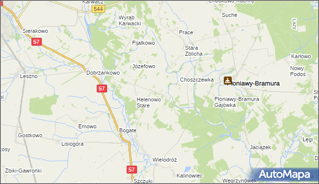 mapa Helenowo Nowe, Helenowo Nowe na mapie Targeo