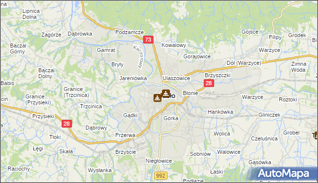 mapa Jasła, Jasło na mapie Targeo
