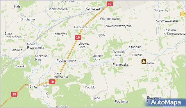 mapa Jelenia Góra gmina Sokółka, Jelenia Góra gmina Sokółka na mapie Targeo