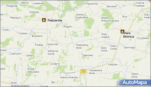 mapa Kadłubska Wola, Kadłubska Wola na mapie Targeo
