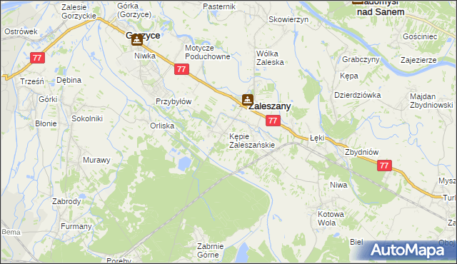 mapa Kępie Zaleszańskie, Kępie Zaleszańskie na mapie Targeo