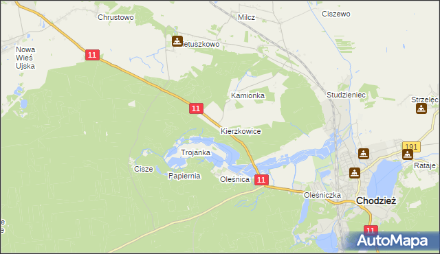 mapa Kierzkowice, Kierzkowice na mapie Targeo