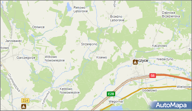 mapa Kisewo, Kisewo na mapie Targeo