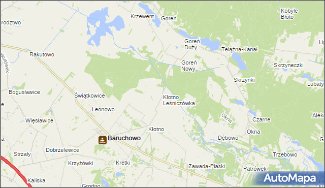 mapa Kłotno Leśniczówka, Kłotno Leśniczówka na mapie Targeo