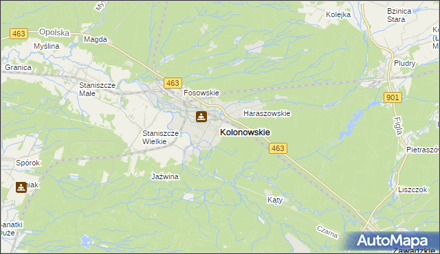 mapa Kolonowskie, Kolonowskie na mapie Targeo